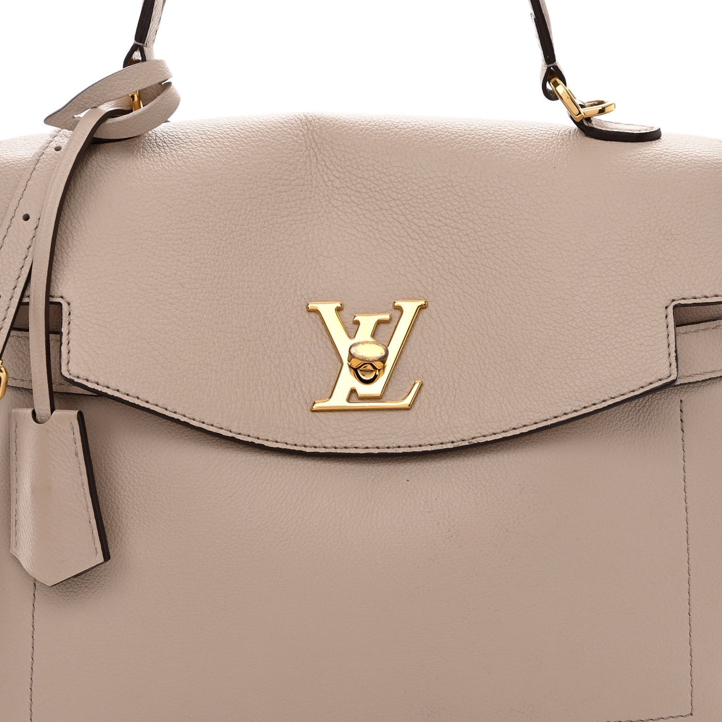 Soft Calfskin Lockme Ever MM Greige