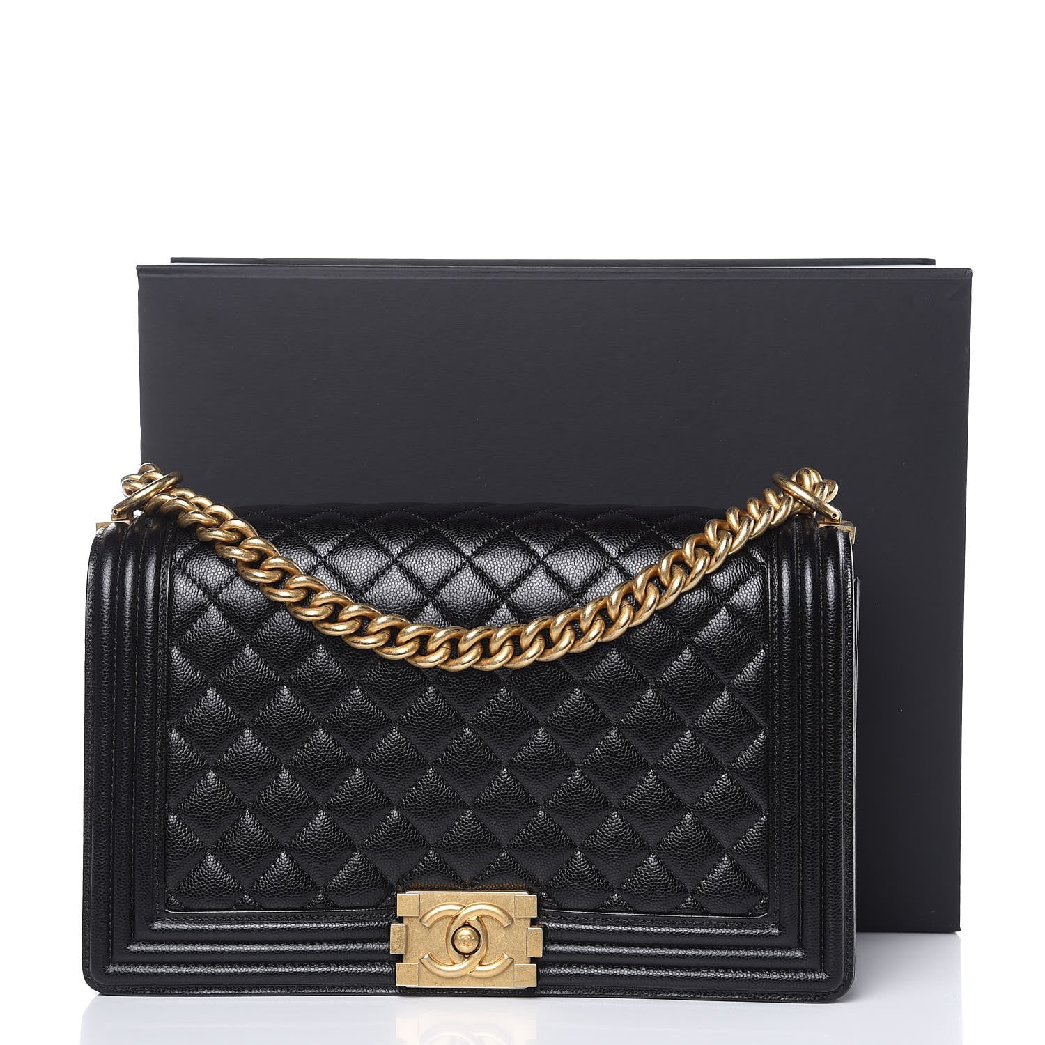 Chanel Caviar Quilted New Medium Boy Flap Black 11 of 11