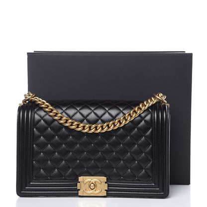 Chanel Caviar Quilted New Medium Boy Flap Black 11 of 11