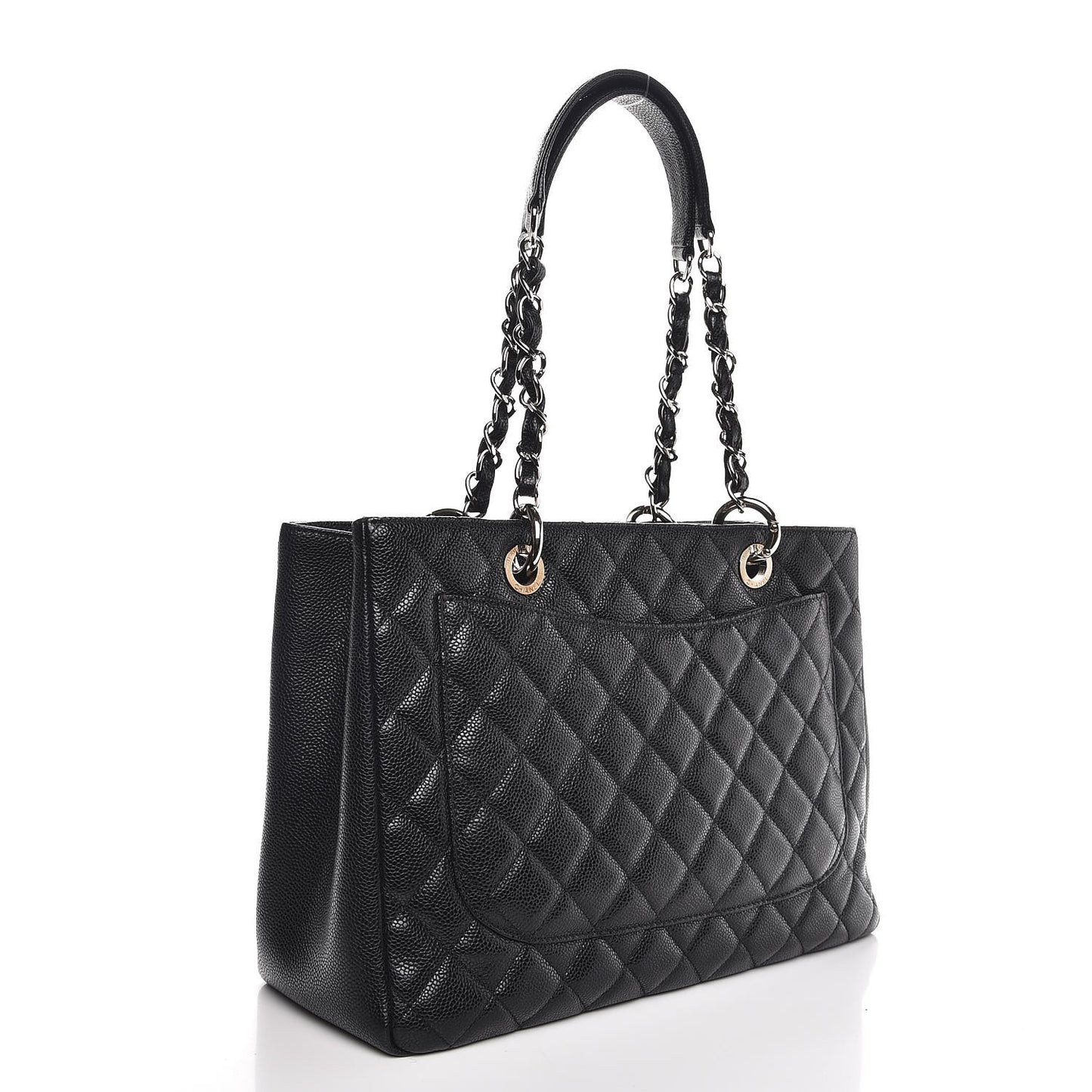 Caviar Quilted Grand Shopping Tote GST Black
