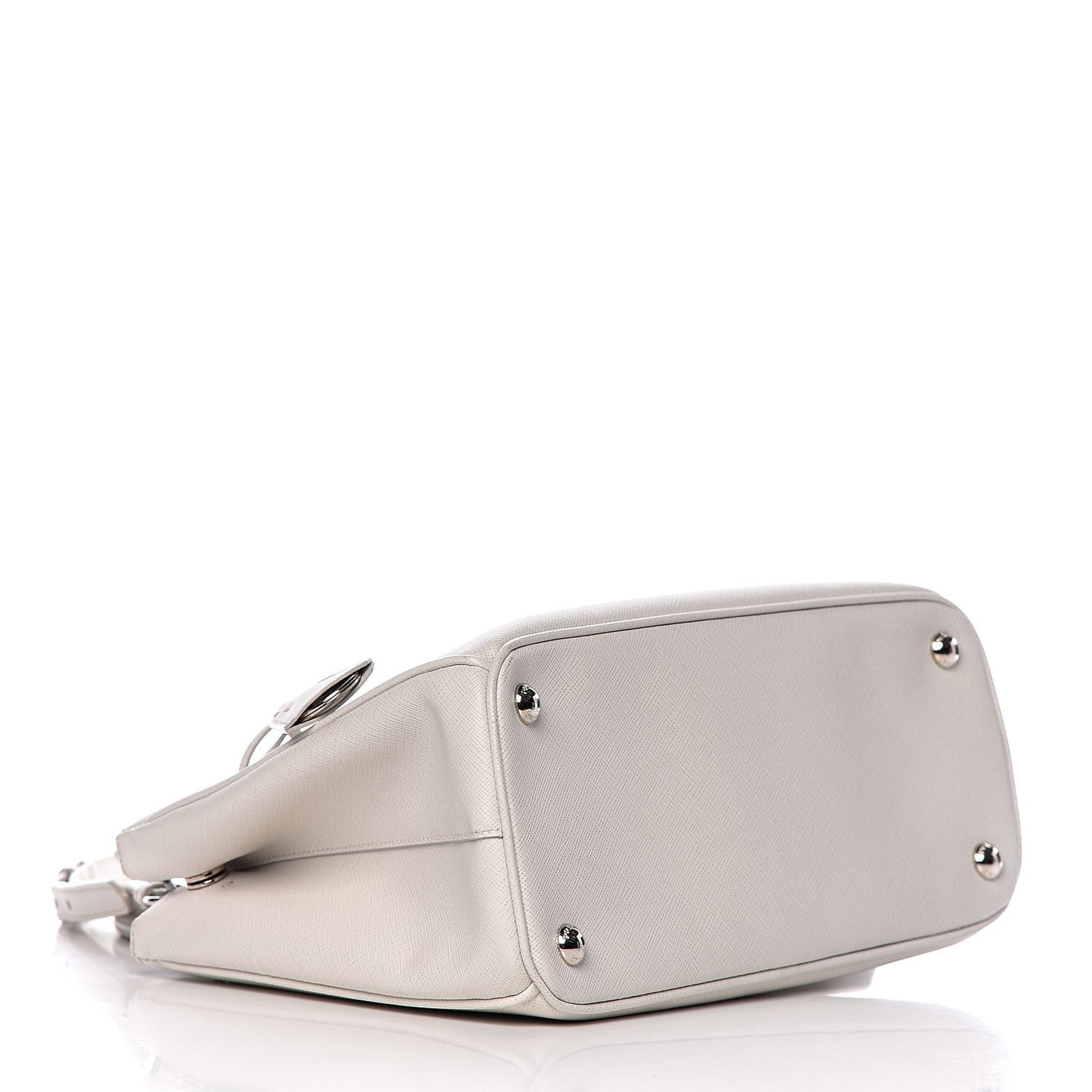 Saffiano Lux Small Double Zip Tote Talco