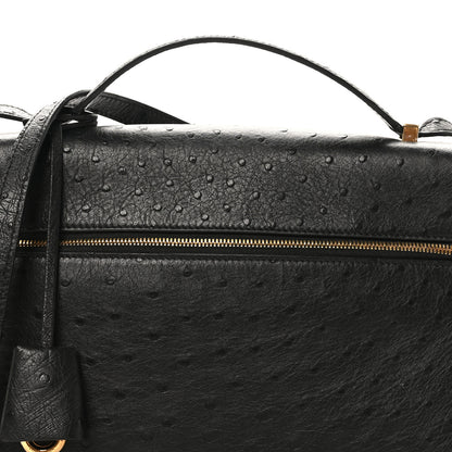 Loro Piana Ostrich Extra Bag L27 Black 7 of 9