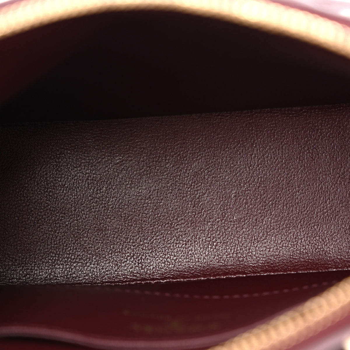 Lambskin Quilted Top Handle Classic Clutch With Chain Burgundy