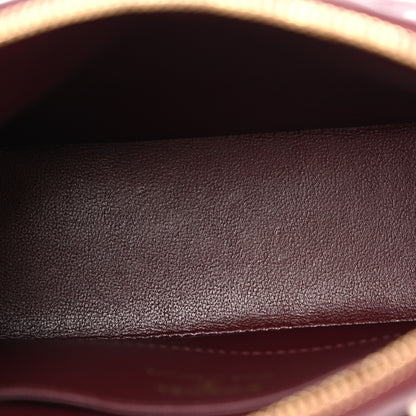 Chanel Lambskin Quilted Top Handle Classic Clutch With Chain Burgundy 5 of 11