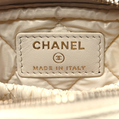Chanel Caviar Quilted Small Curvy Pouch Cosmetic Case White 6 of 10