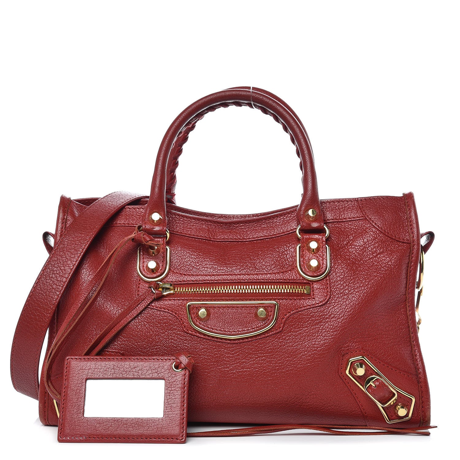 Balenciaga Chevre Gold Metallic Edge Hardware S City Rouge Groseille 1 of 17