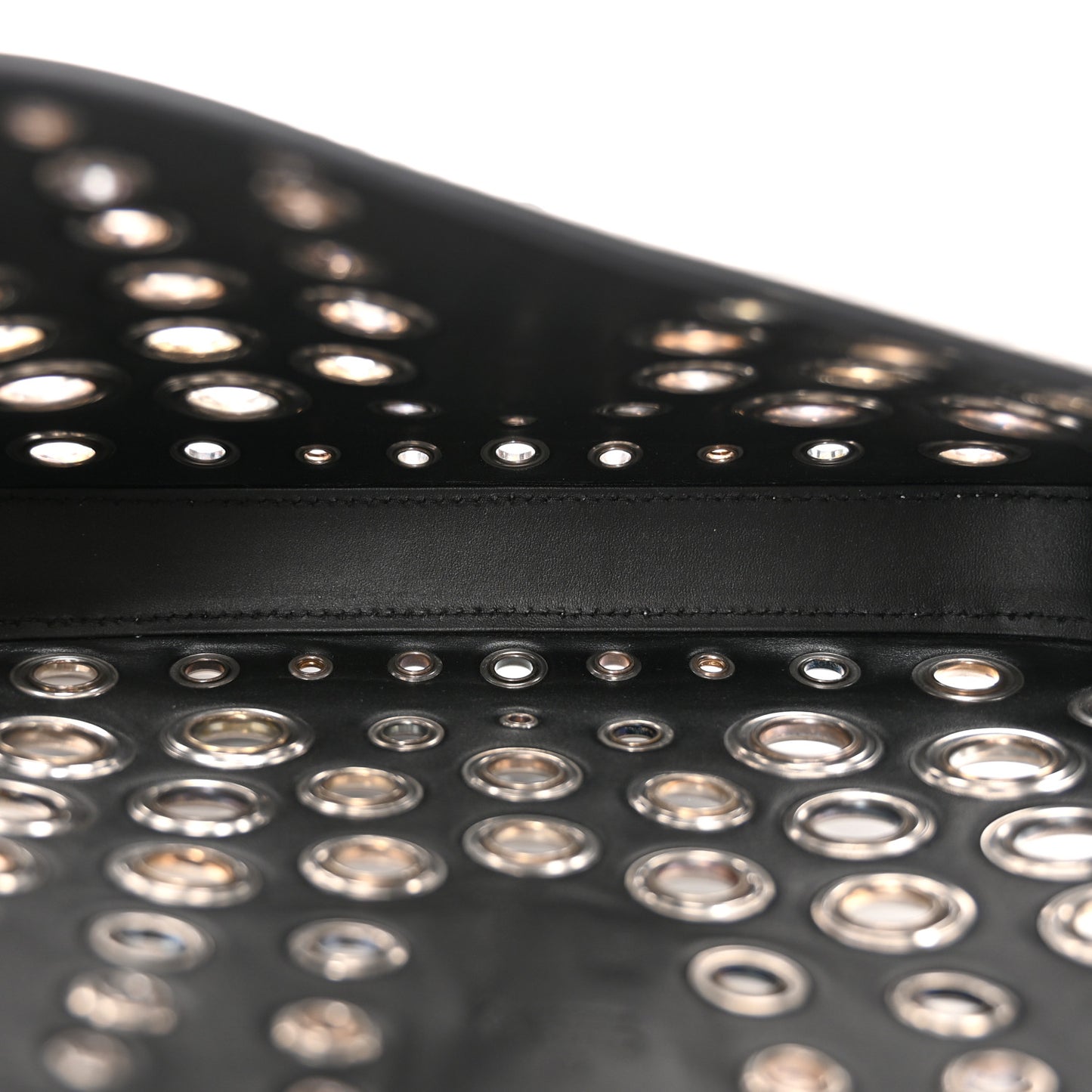 Calfskin Ha Ha Ha Jackie 1961 Eyelet Hobo Black