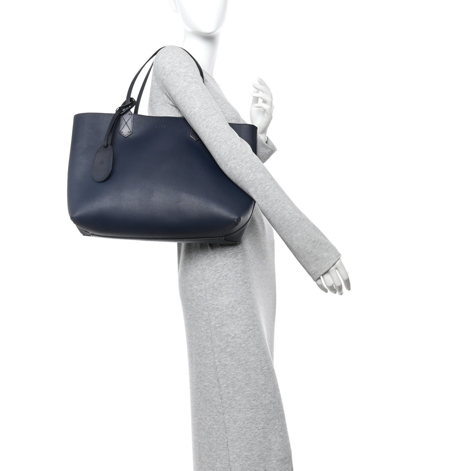 Gucci GG Supreme Monogram Blooms Medium Reversible Tote Beige Blue Navy 2 of 16