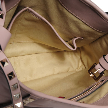 Valentino Garavani Vitello Rockstud Shopper Tote Poudre 5 of 7