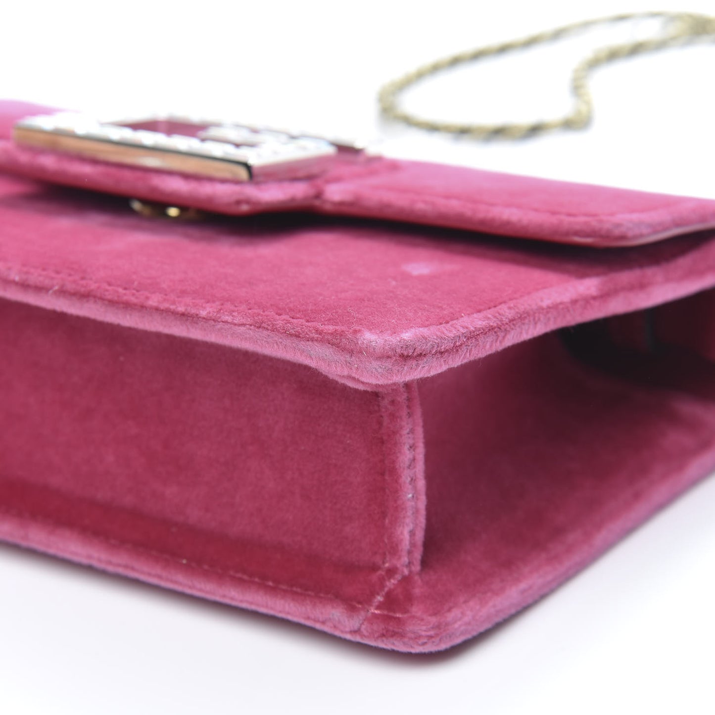Velvet Crystal Square G Shoulder Bag Light Raspberry Rose