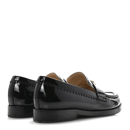 Chanel Patent Calfskin CC Mocassin Loafers 37.5 Black 5 of 12