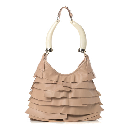 Saint Laurent Chevre Ruffle Saint Tropez Beige 1 of 12