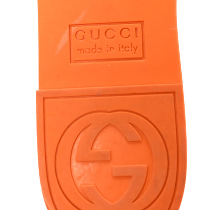 Gucci Rubber Interlocking G Womens Slide Sandals 36 Persimmon Orange 7 of 9