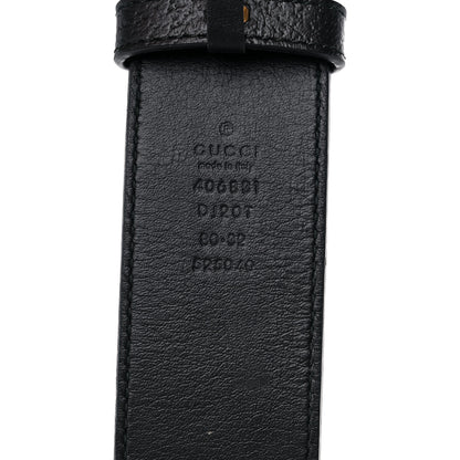 Gucci Textured Calfskin Double G 40mm Belt 80 32 Black 4 of 7