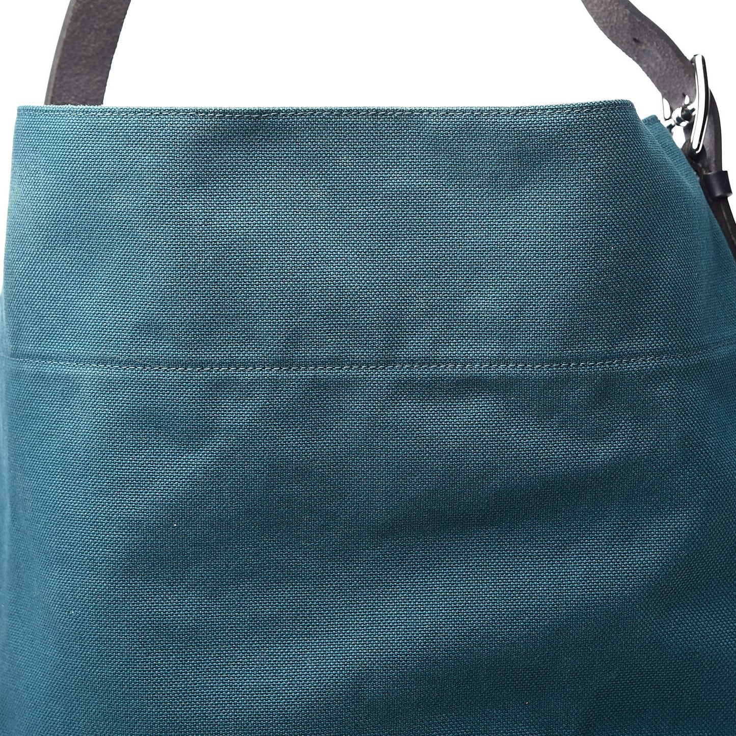 Canvas Calfskin Etriviere Shopping Tote Colvert Bleu Indigo