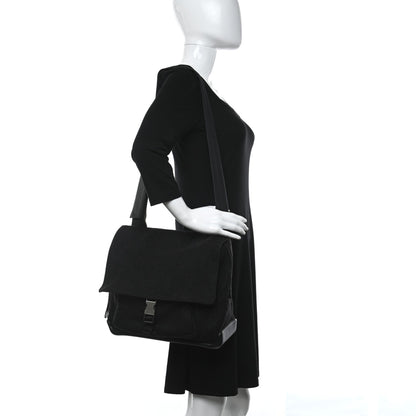 Prada Wool Messenger Satchel Black 2 of 12