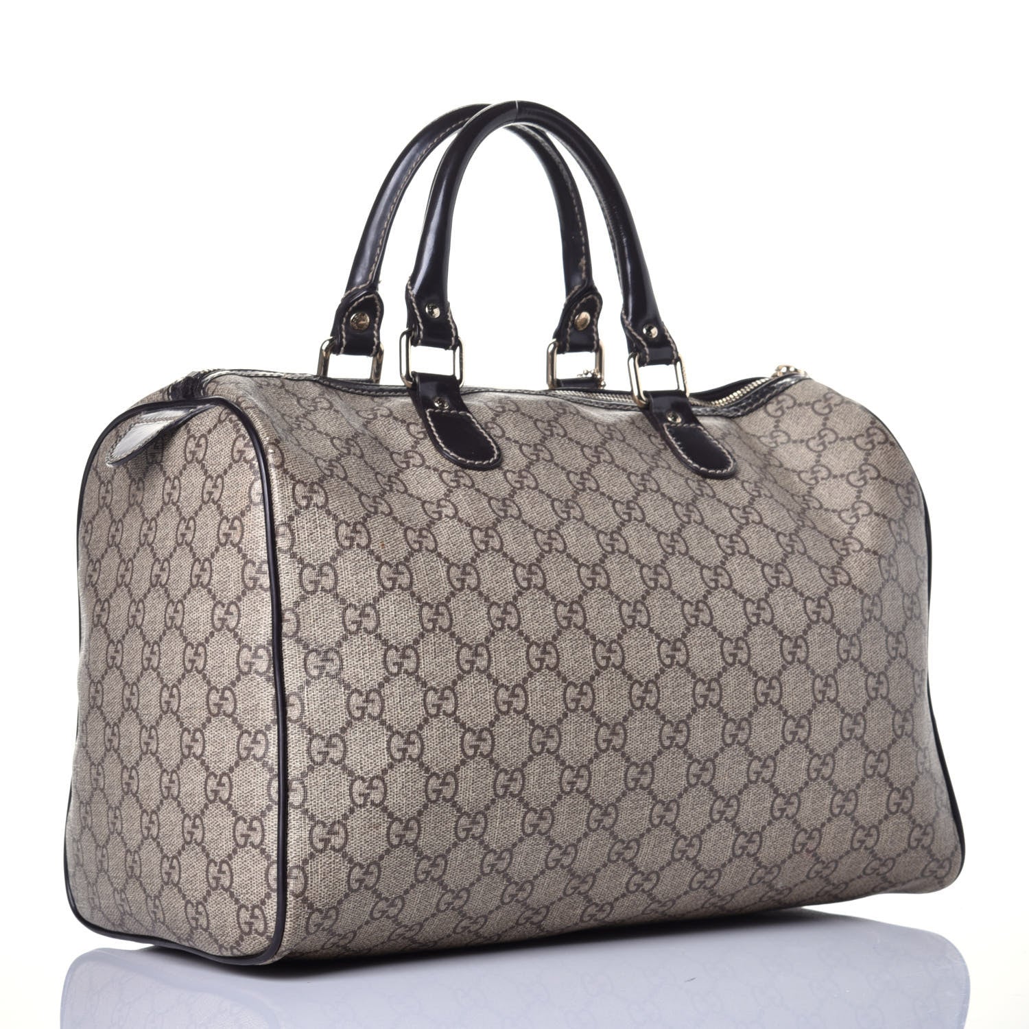 Gucci GG Plus Monogram Tattoo Heart Medium Joy Boston Dark Brown 3 of 12