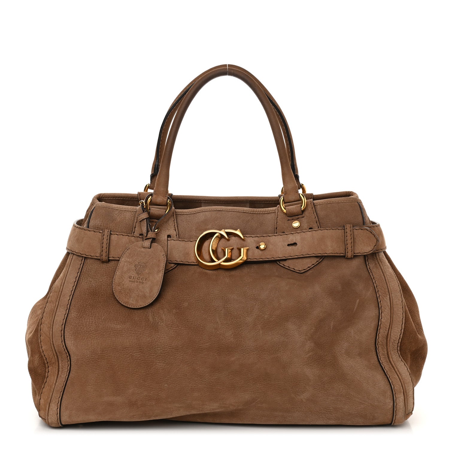 Gucci Suede Large GG Running Tote Brown 1 of 13