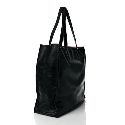 Prada Soft Calfskin Tote Black Rubino 3 of 11
