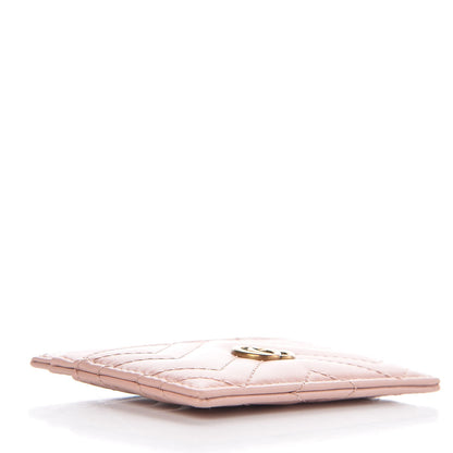 Gucci Calfskin Matelasse GG Marmont Card Holder Perfect Pink 4 of 8