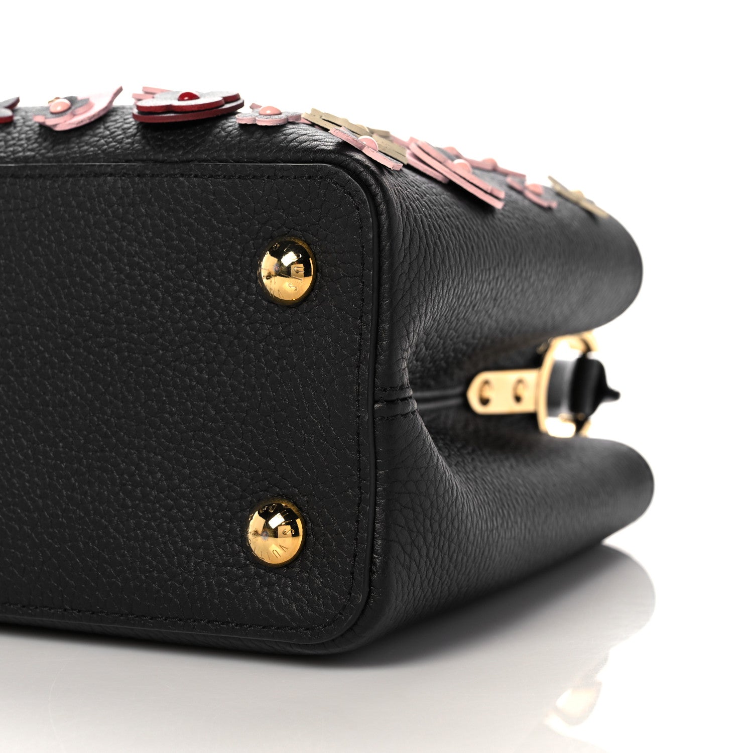 Louis Vuitton Taurillon Blooming Capucines PM Black 9 of 9