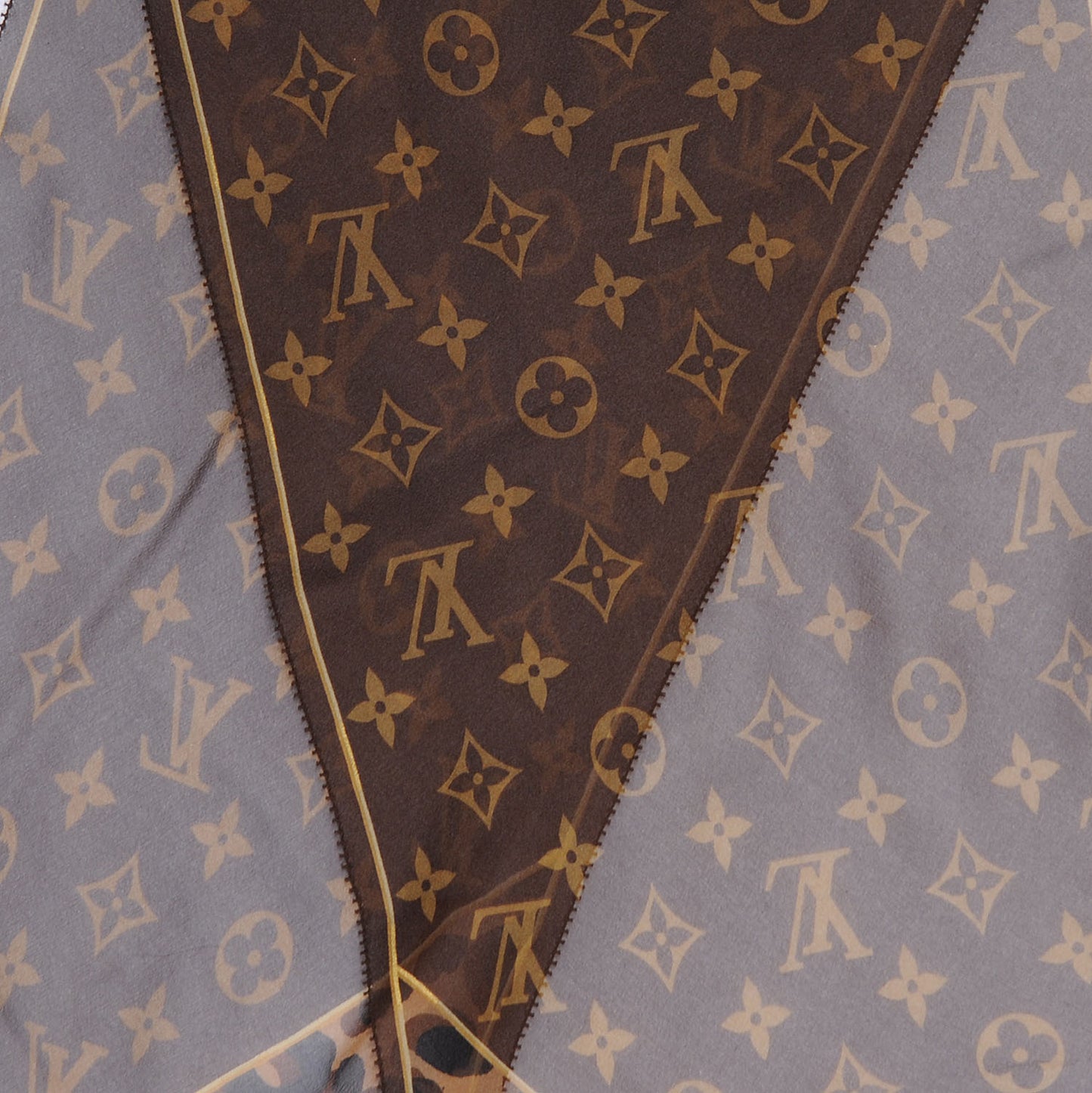 Monogram Leopard Silk Scarf