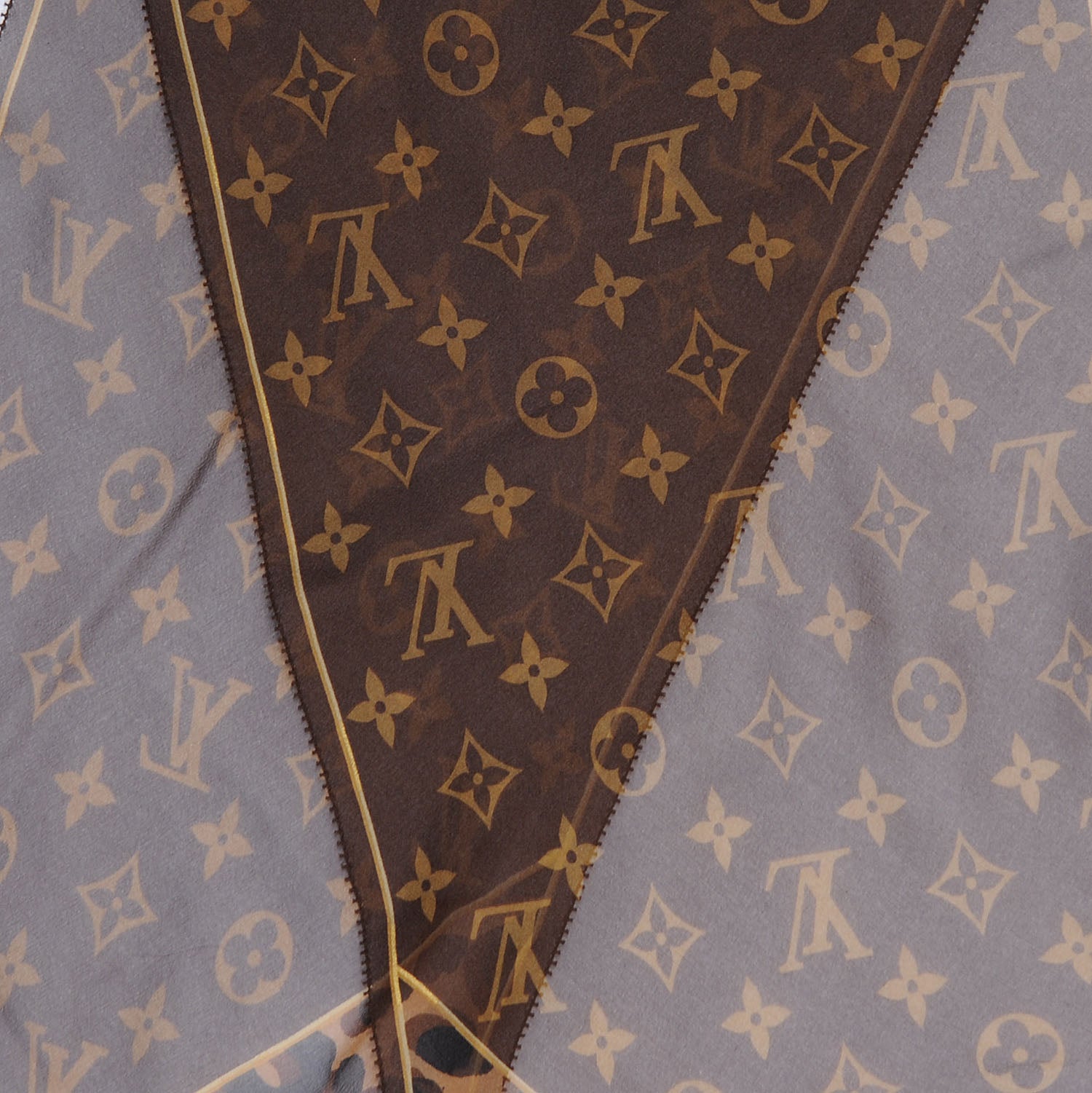 Louis Vuitton Monogram Leopard Silk Scarf 4 of 6