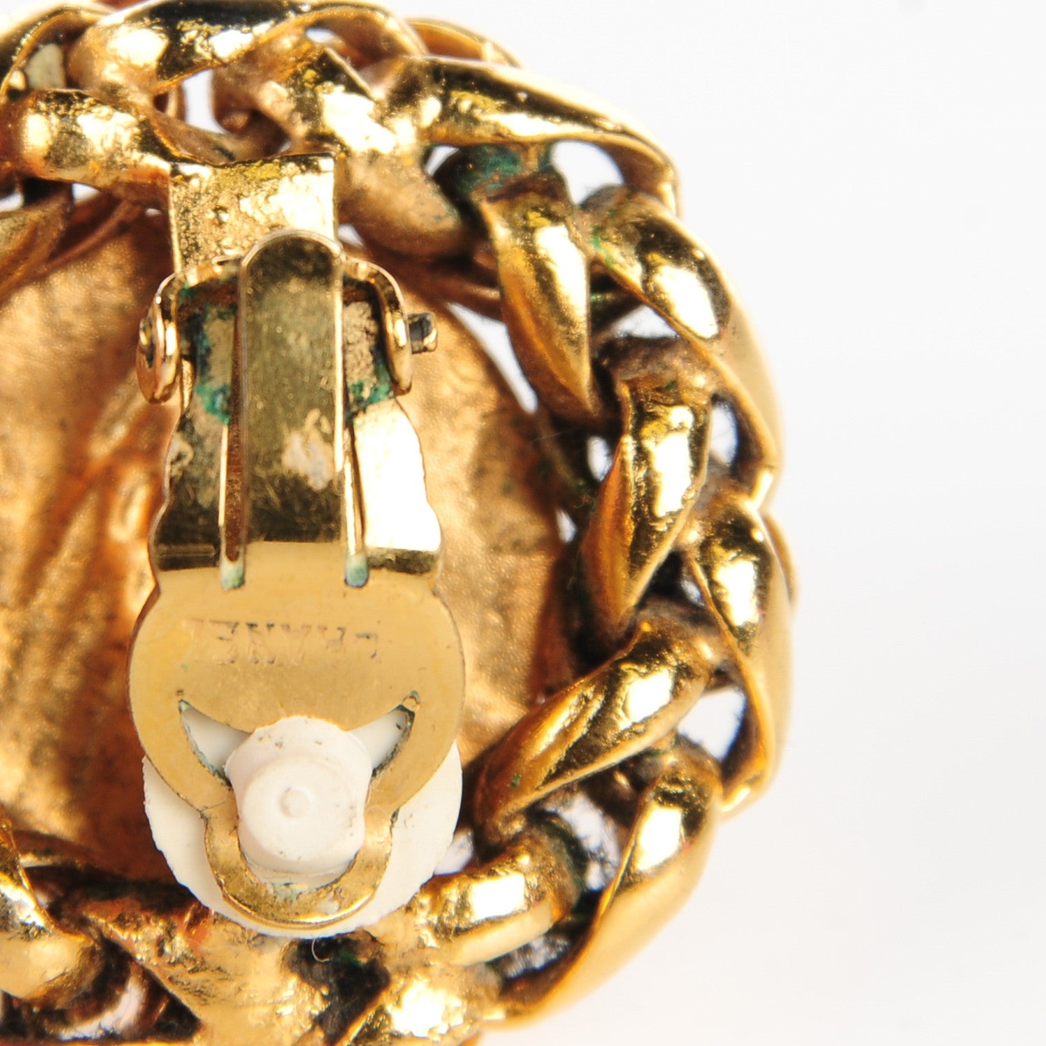 Chanel CC Clip On Earrings Gold 6 of 6