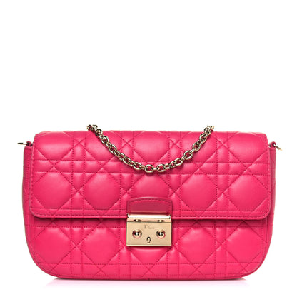 Christian Dior Lambskin Cannage Miss Dior Promenade Pouch Fuchsia 1 of 14