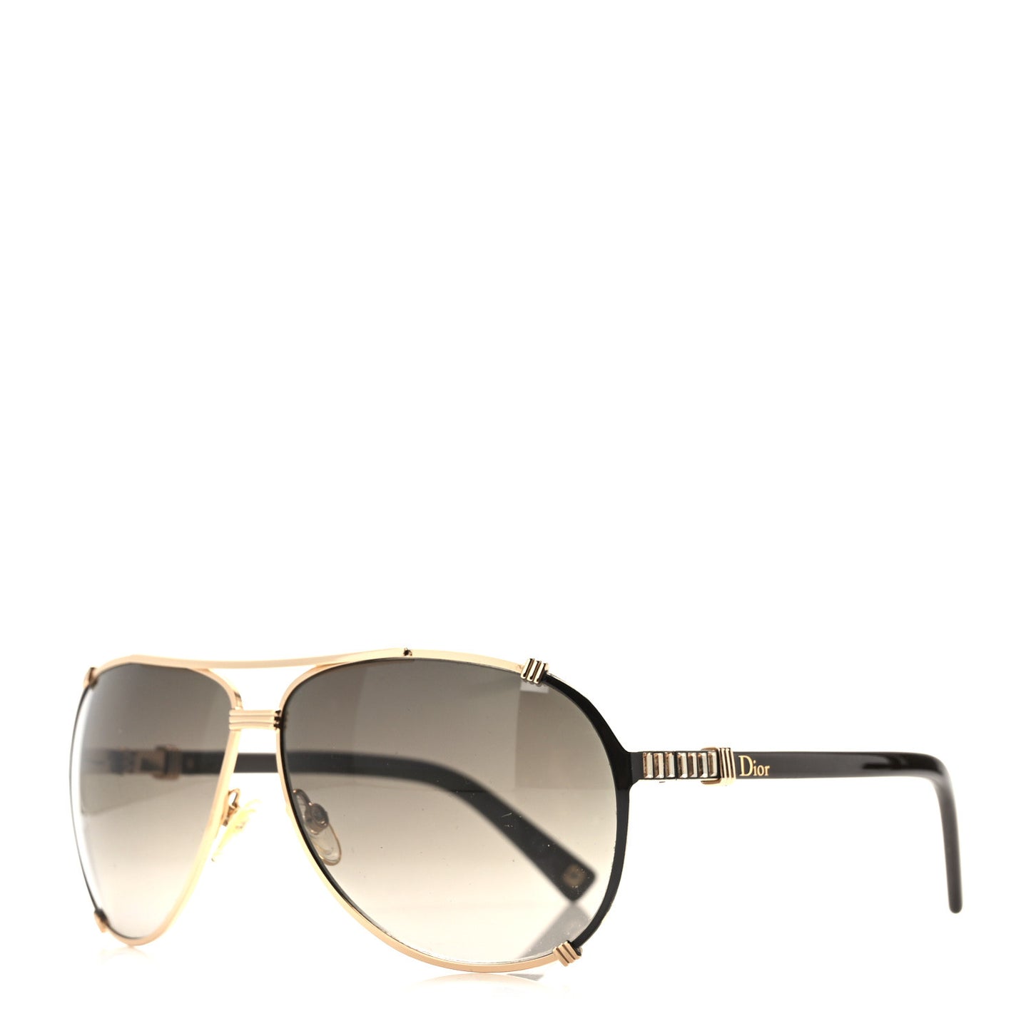 Metal Chicago 2 Aviator Sunglasses Black Gold
