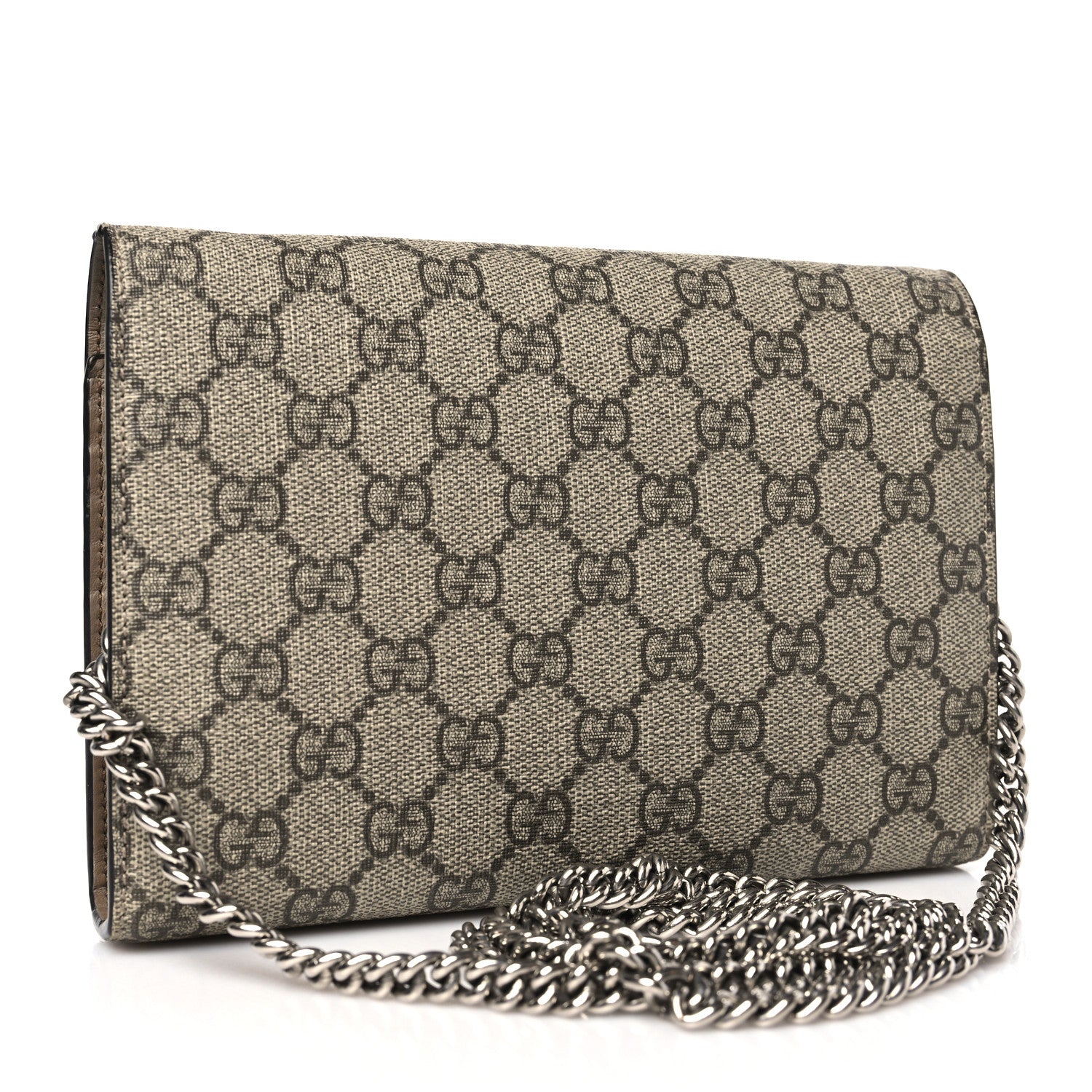 Gucci GG Supreme Monogram Mini Dionysus Chain Wallet Beige Taupe 3 of 11