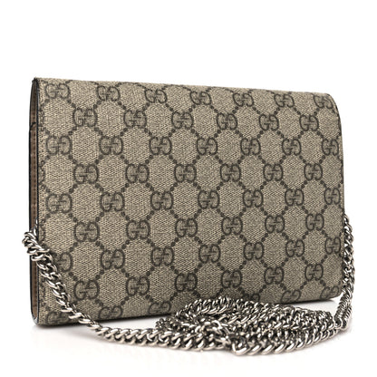 Gucci GG Supreme Monogram Mini Dionysus Chain Wallet Beige Taupe 3 of 11