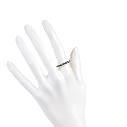 David Yurman Sterling Silver Black Diamond 3mm Midnight Melange Band Ring 51.5 6 2 of 4