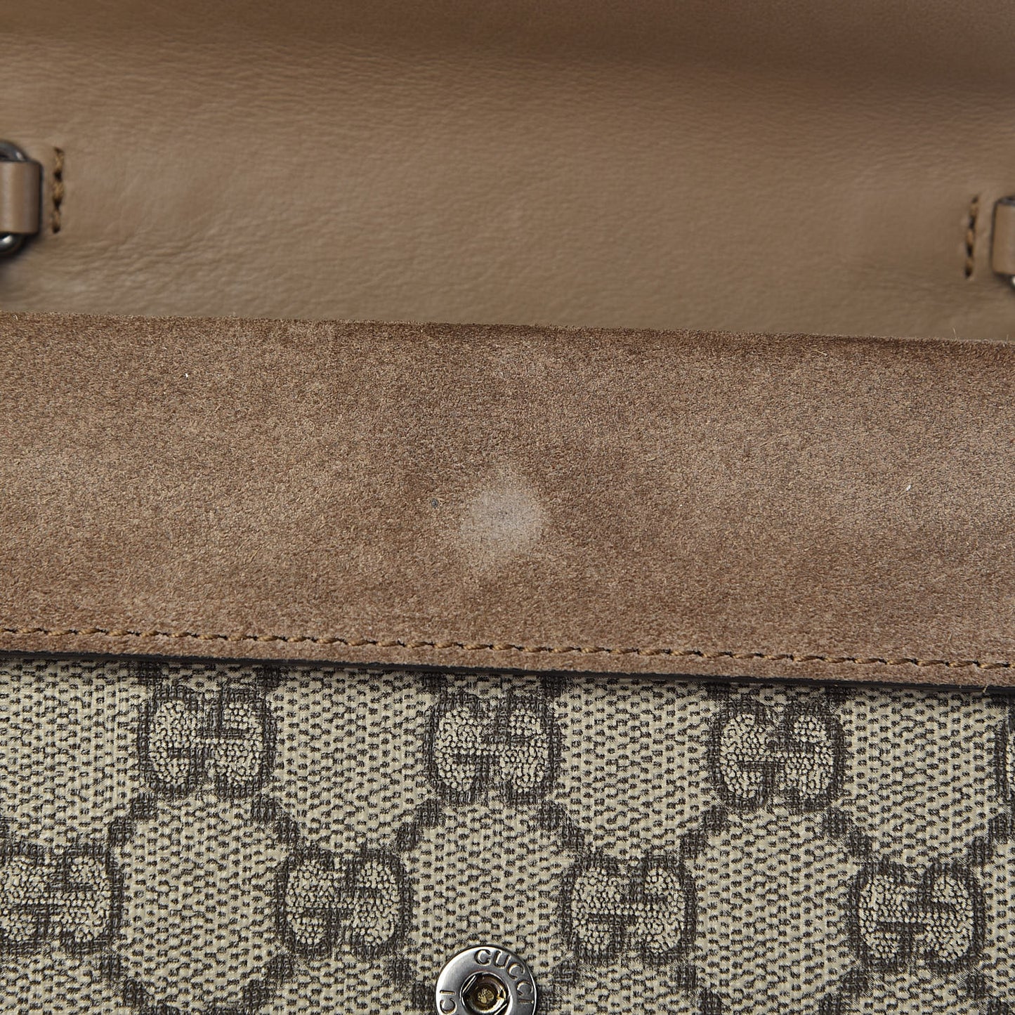 GG Supreme Monogram Super Mini Dionysus Shoulder Bag Taupe
