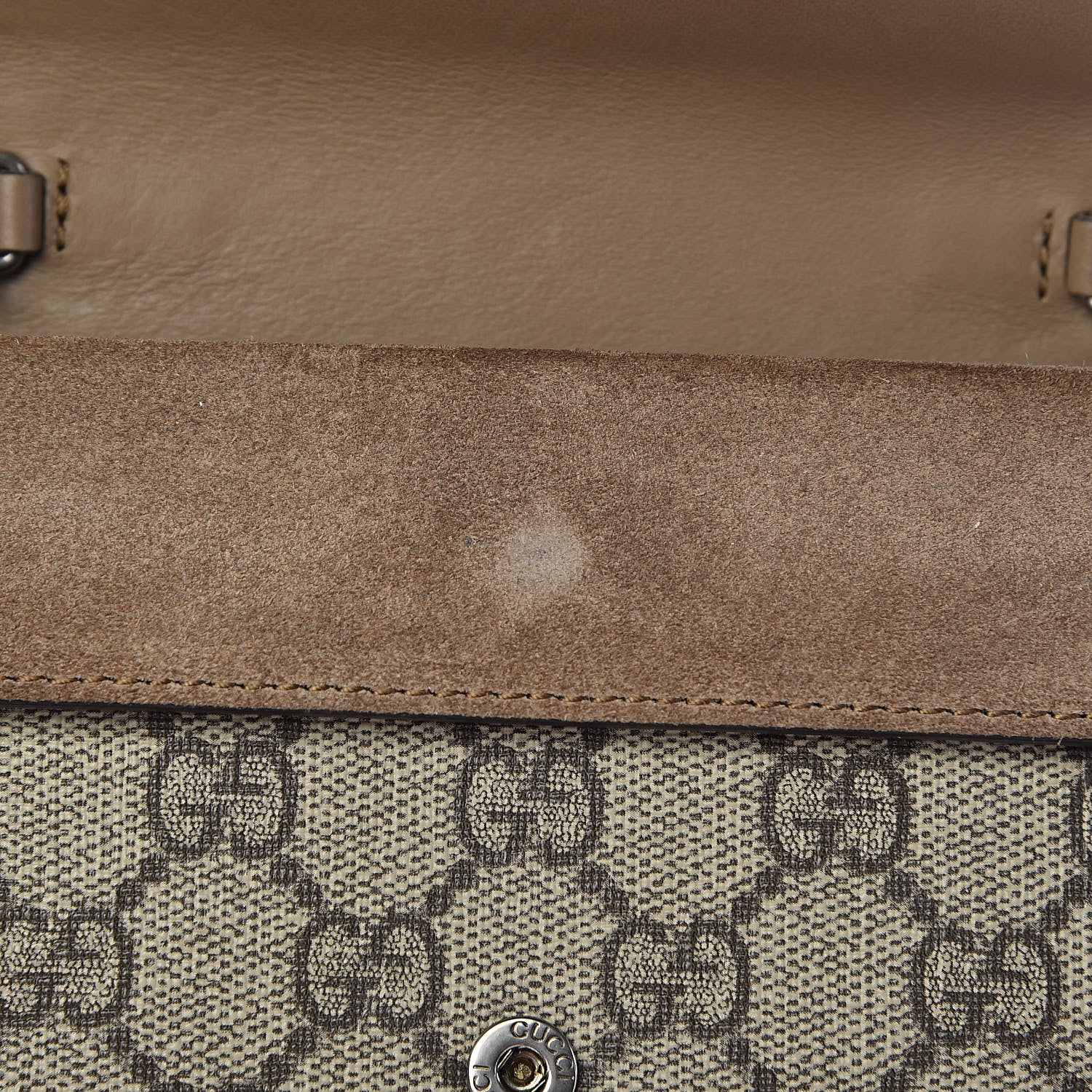 Gucci GG Supreme Monogram Super Mini Dionysus Shoulder Bag Taupe 7 of 11