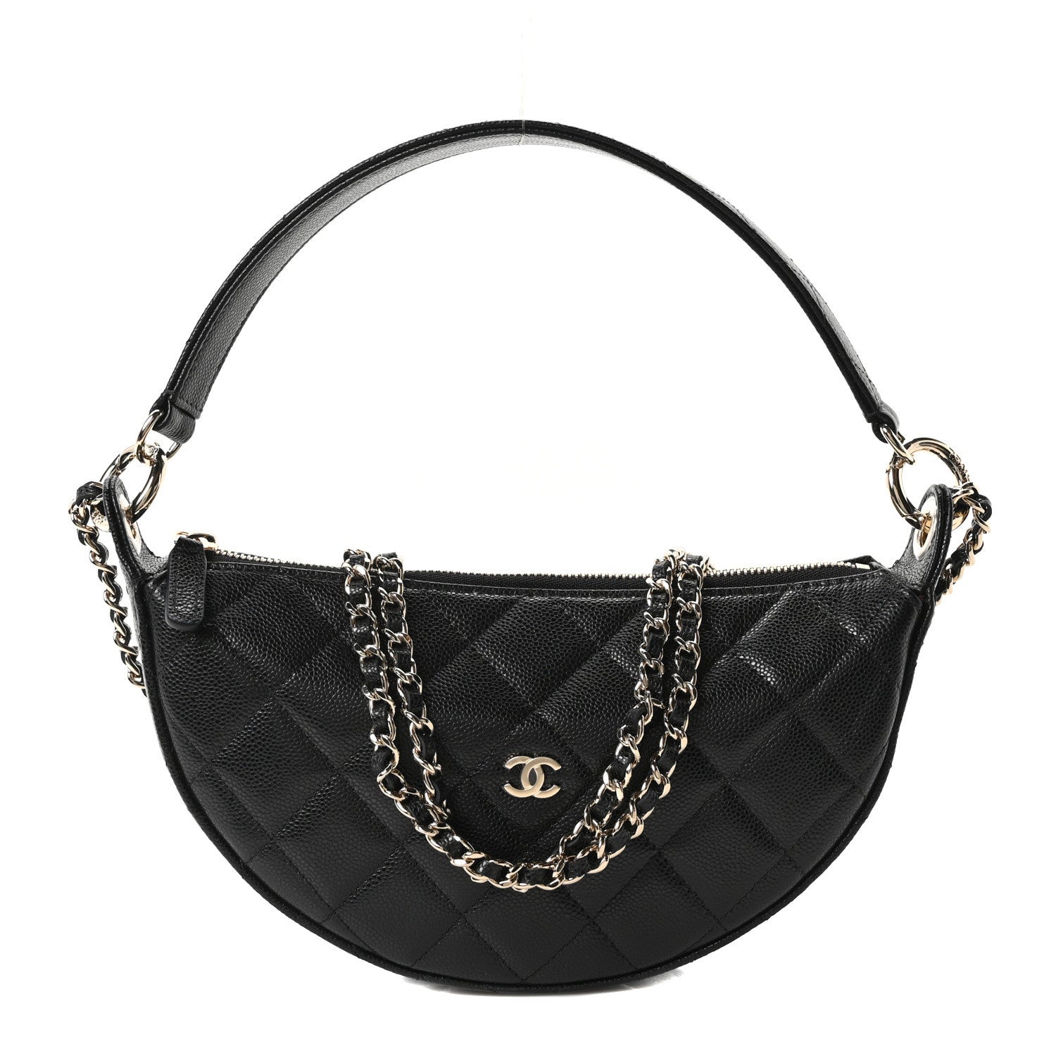 Chanel Caviar Quilted Other Shape With Chain Black 1 of 10