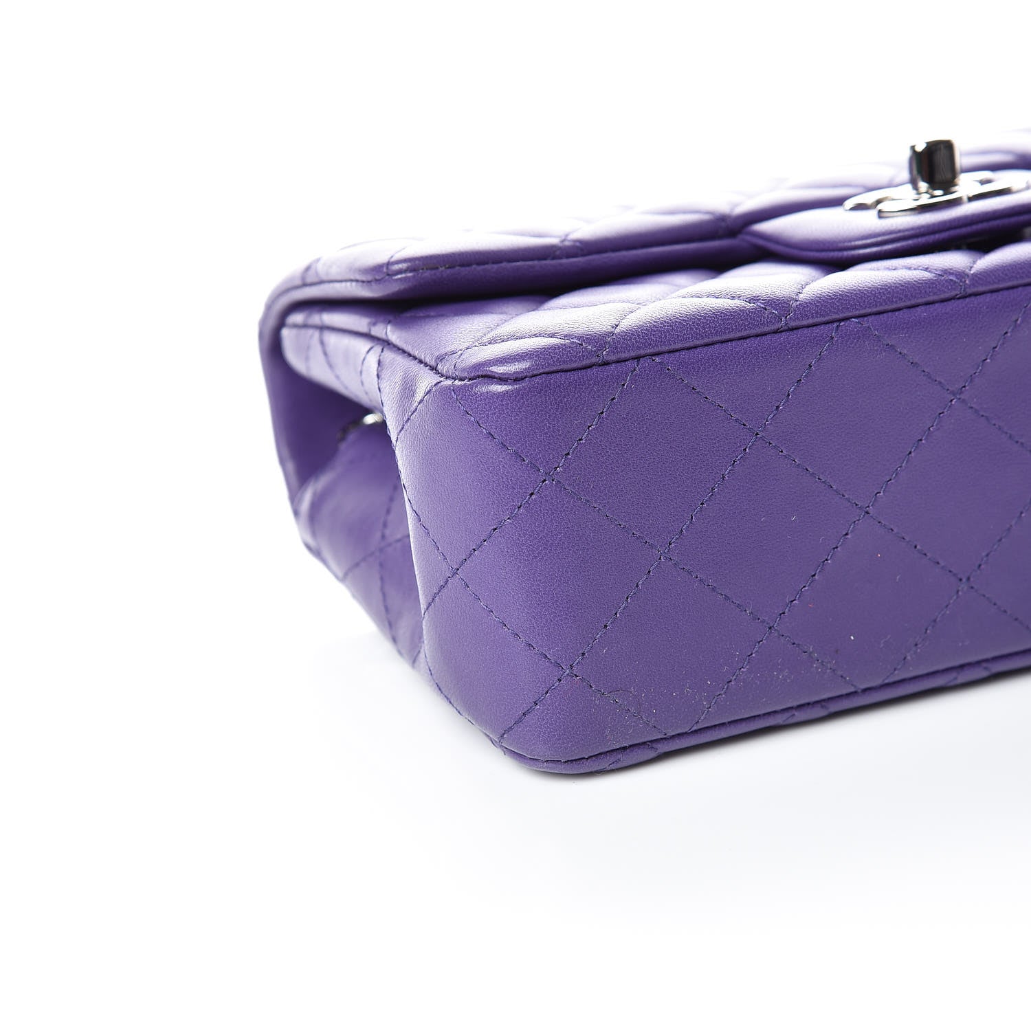 Chanel Lambskin Quilted Mini Rectangular Flap Purple 5 of 9