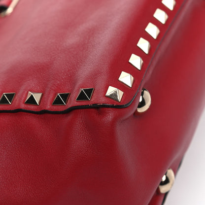 Valentino Garavani Vitello Mini Rockstud Tote Red 6 of 11