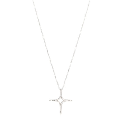 Tiffany Sterling Silver Elsa Peretti Infinity Cross Pendant Necklace 1 of 4