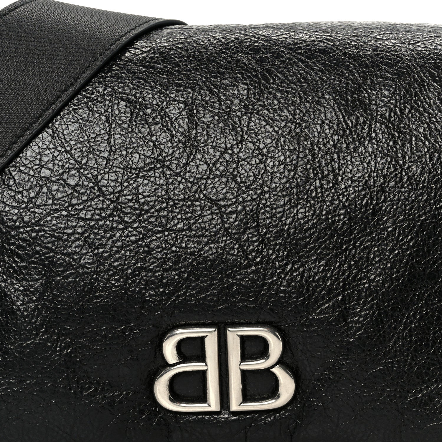 Balenciaga Arena Calfskin Small Monaco Flap Bag Black 1825110