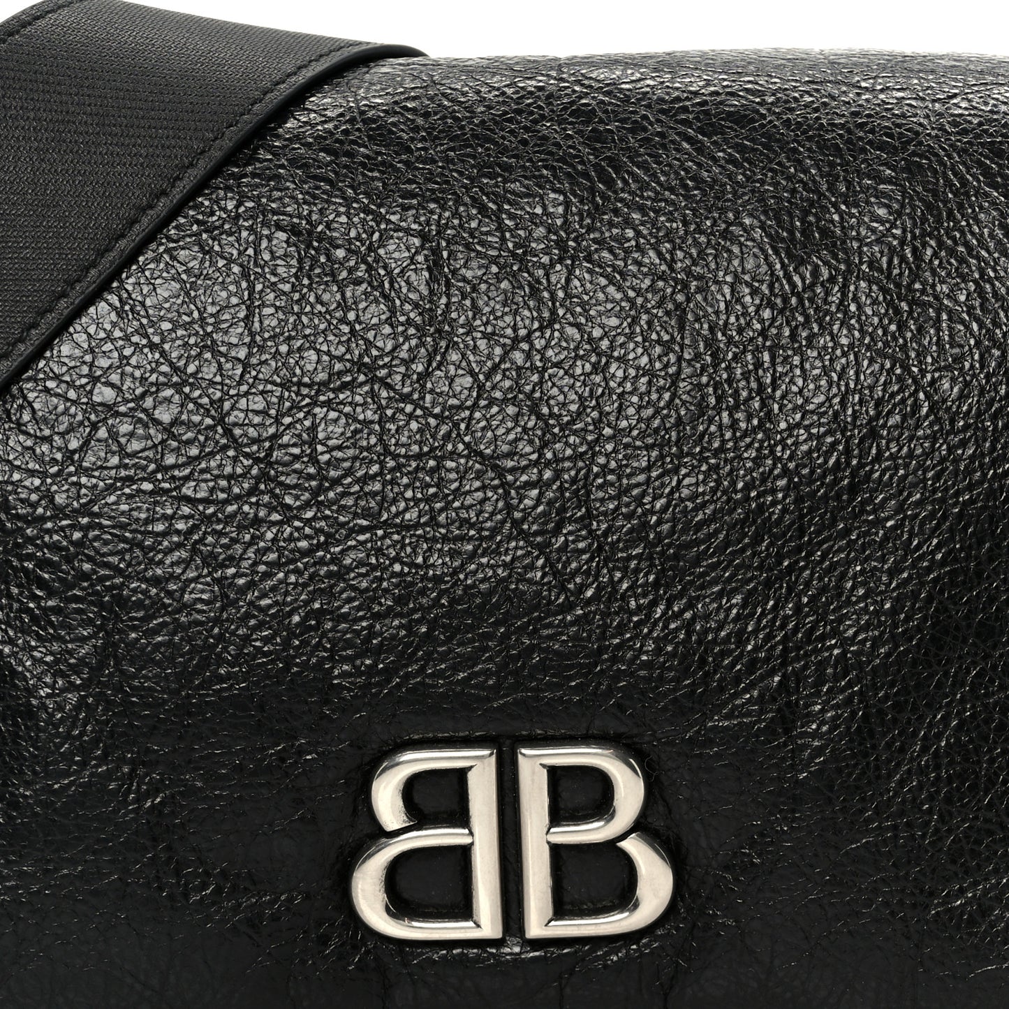 Arena Calfskin Small Monaco Flap Bag Black