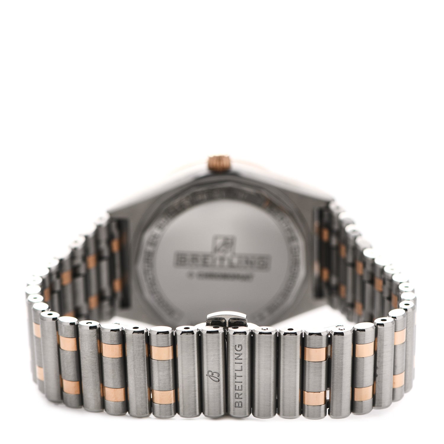 Breitling Stainless Steel 18K Rose Gold Diamond Bezel 36mm Chronomat Automatic Watch U10380 3 of 6