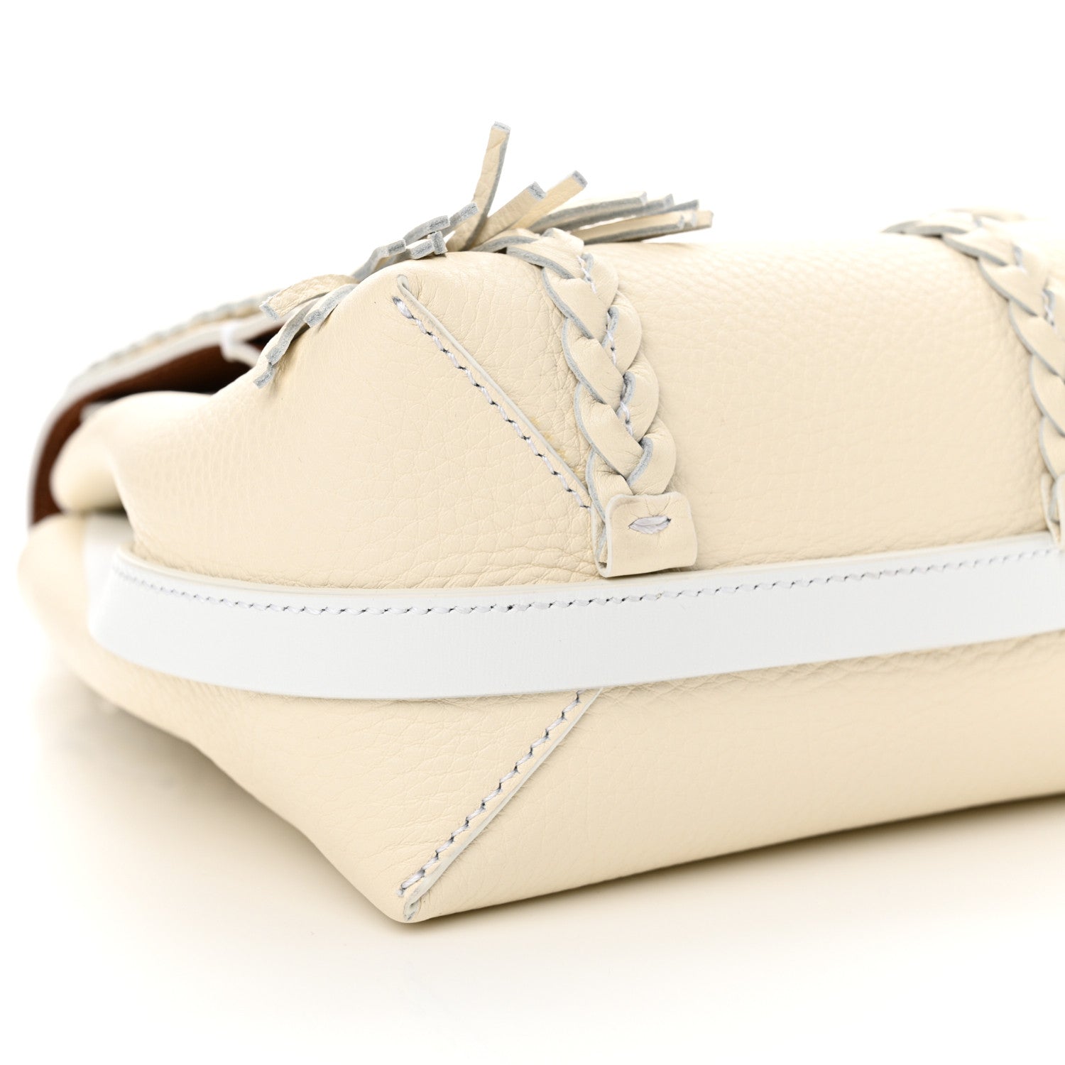 Chloe Grained Calfskin Small Penelope Soft Shoulder Bag White 9 of 11