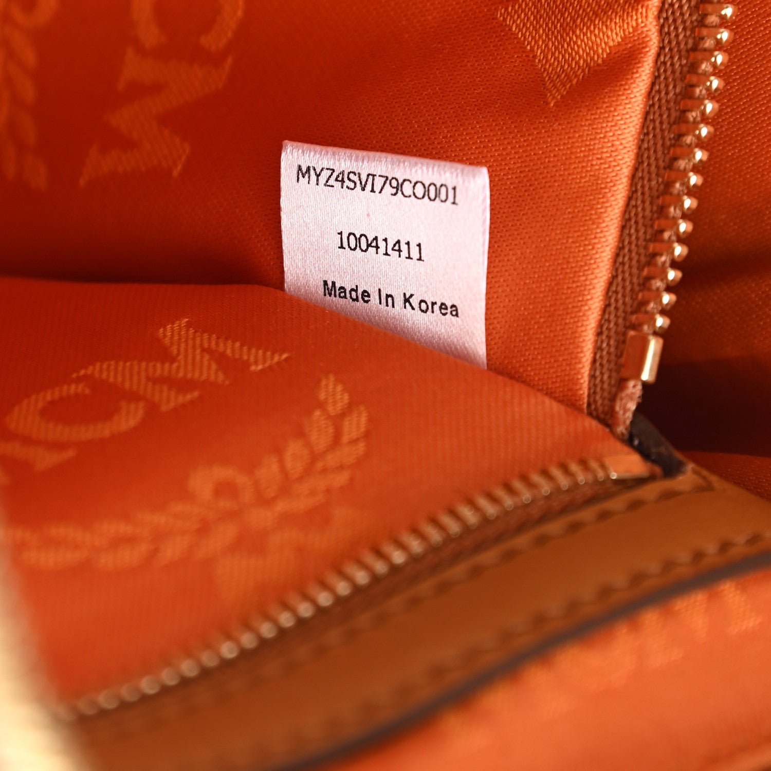 MCM Visetos Mini Pouch Cognac 7 of 8