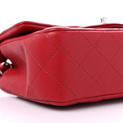 Chanel Lambskin Quilted Mini Rectangular Flap Red 8 of 11
