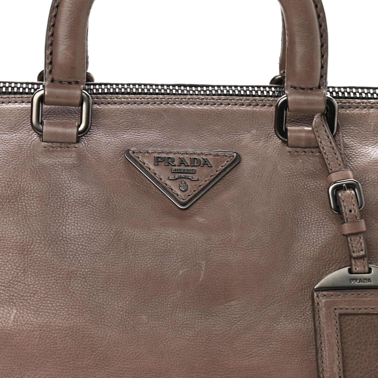 Prada Soft Calf Satchel Bambu 11 of 12
