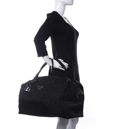 Prada Tessuto Nylon Duffel Bag Black 2 of 9