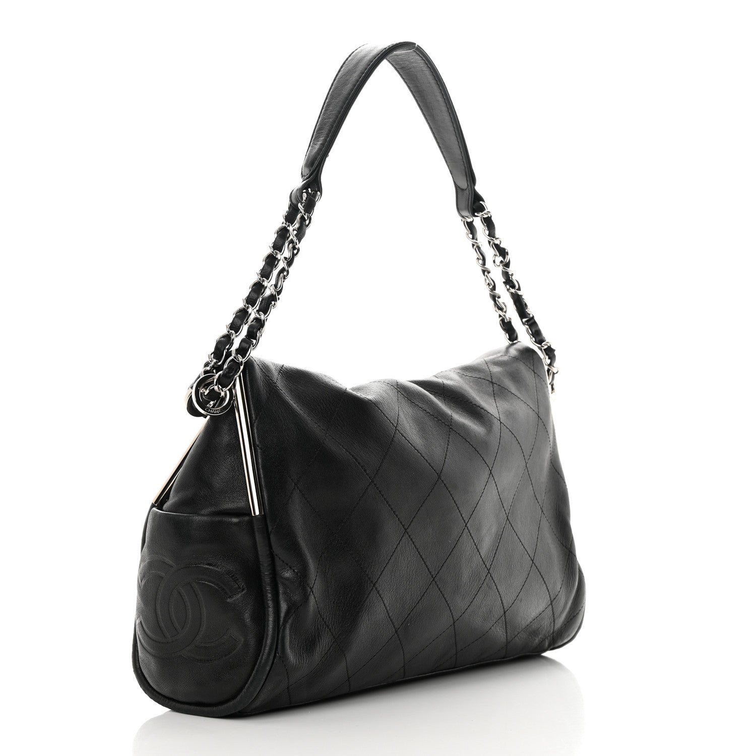 Chanel Lambskin Stitched Medium Ultimate Soft Tote Black 3 of 12