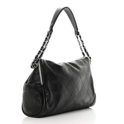 Chanel Lambskin Stitched Medium Ultimate Soft Tote Black 3 of 12