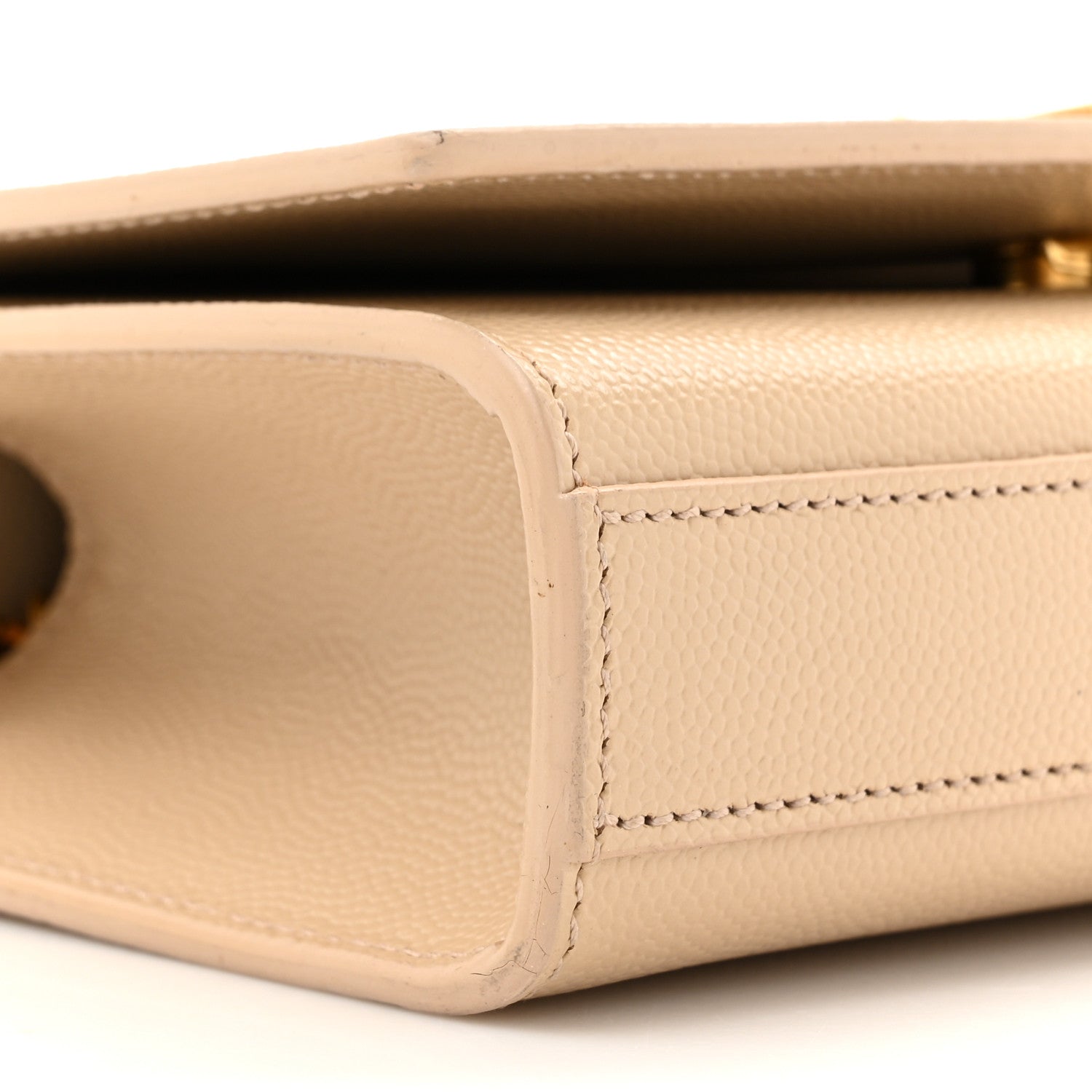 Saint Laurent Grain De Poudre Small Monogram Kate Satchel Dark Beige 10 of 16